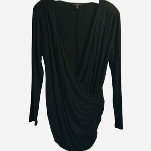 J Crew Long Sleeve Drape Ruched Top sz. M